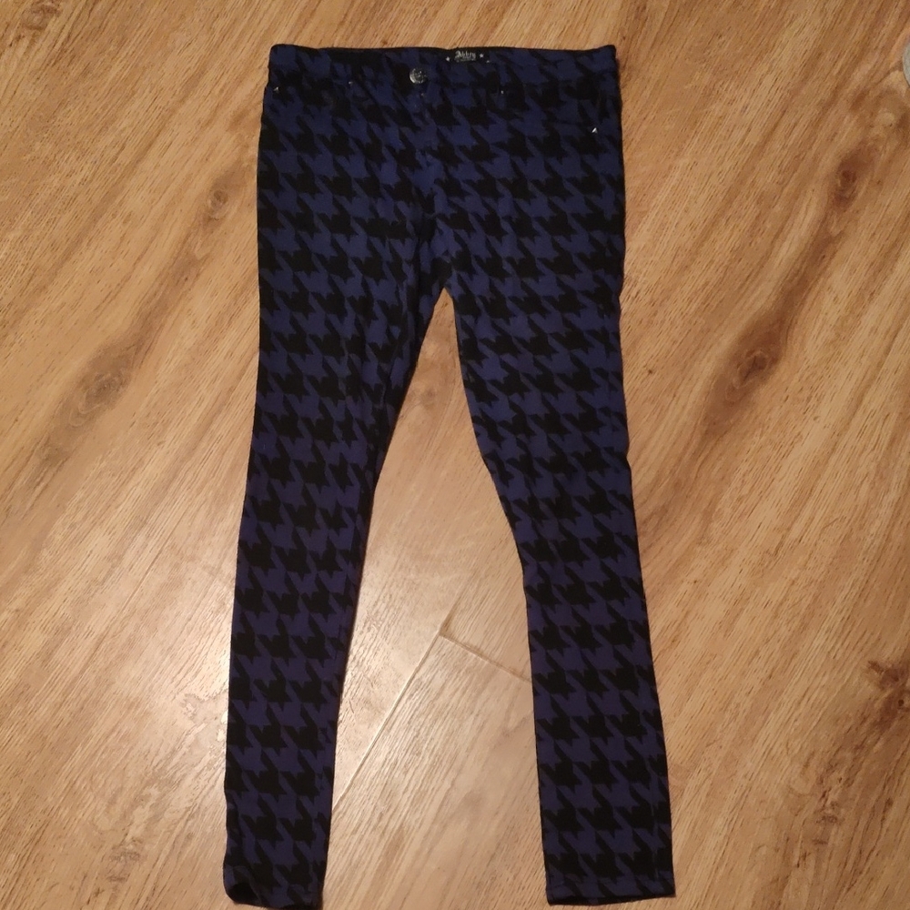 Abbey Dawn Purple and Black Jeggings with Classic Pattern